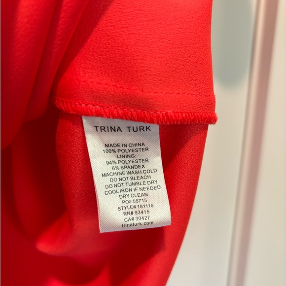 Trina Turk orange keyhole neck shirt - Picture 4 of 4